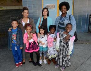 Some of the Castle Bridge parents and students who won the cancellation of standardized tests